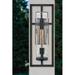 Trent Austin Design® Molnar Seeded Glass Outdoor Wall Lantern Aluminum/Glass/Metal in Black | 26 H x 8.75 W x 7 D in | Wayfair