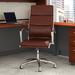 Red Barrel Studio® Office Task Chair Upholstered, Leather in Red/Brown | 42.91 H x 24.02 W x 26.77 D in | Wayfair A2CCAAD924724C8AA6FA1FAD39A27058