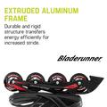 Bladerunner by Rollerblade Advantage Pro XT Herren Erwachsene Fitness Inline Skate, Schwarz und Rot, Inlineskates, 8