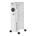 Igenix IG2615 Oil Filled Radiator, 1.5kW/1500W 7 Fin Electric Low Energy Heater with 3 Adjustable Heat Settings & Overheat Protection, 1500 W, White