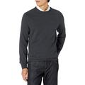 French Connection Men's Long Sleeve Stretch Neck Sweater Pullover, Charcoal Mel Crew, S