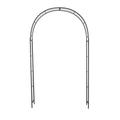 Juniper + Ivory Grayson Lane 91 In. x 54 In. Contemporary Garden Arbor Black Iron - 31619