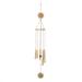 Juniper + Ivory 5 In. x 41 In. Eclectic Windchime Gold Metal - 62999