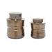 Juniper + Ivory Grayson Lane Set of 2 9 In., 7 In. Contemporary Decorative Jars Bronze Ceramic - 29755