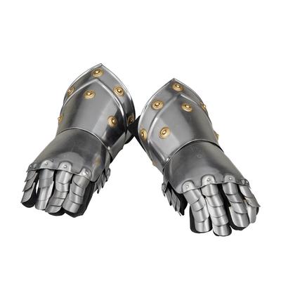 Juniper + Ivory Grayson Lane Set of 2 7 In. x 14 In. Vintage Armor Gloves Silver Iron - 82616