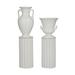 Juniper + Ivory Grayson Lane Set of 2 16 In. x 4 In. Transitional Vase White Porcelain - 82234