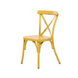 Juniper + Ivory Grayson Lane Set of 2 35 In. x 20 In. Farmhouse Outdoor Dining Chair Yellow Iron - 33274