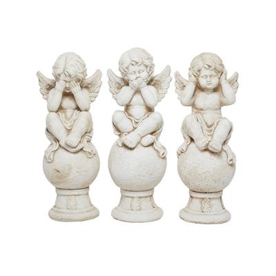 Juniper + Ivory Grayson Lane Set of 3 29 In. x 11 In. French Country Garden Sculpture White MGO - 45390