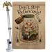 Angeleno Heritage Don’T Stop Believing 2-Sided Polyster 40 x 28 in. Flag Set in Brown/Green | 40 H x 28 W in | Wayfair