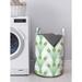 East Urban Home Ambesonne Feather Laundry Bag Fabric in Green/Pink | 12.99 H x 12.99 W in | Wayfair 0F99BF1E75384980B491DC6EDCA17A46