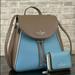 Kate Spade Bags | Kate Spade Leila Leather Medium Flap Backpack | Color: Blue/Gray | Size: Medium