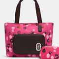 Coach Bags | Coach Court Tote & Cosmetic Case Bundle Nwt | Color: Black/Pink | Size: Os