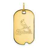 Women's St. Louis Cardinals 14k Yellow Gold Small Dog Tag Pendant