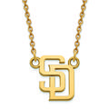 Women's San Diego Padres 18'' 10k Yellow Gold Small Pendant Necklace