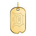 Women's Detroit Tigers 10k Yellow Gold Small Dog Tag Pendant