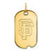 Women's San Francisco Giants 10k Yellow Gold Small Dog Tag Pendant