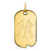 Women's New York Yankees 10k Yellow Gold Small Dog Tag Pendant