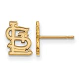 Women's St. Louis Cardinals 14k Yellow Gold Extra Small Post Earrings