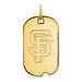 Women's San Francisco Giants 14k Yellow Gold Small Dog Tag Pendant