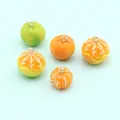 Boucles d'oreilles en résine imitation fruits Orange 5 pièces breloques Kawaii porte-clés