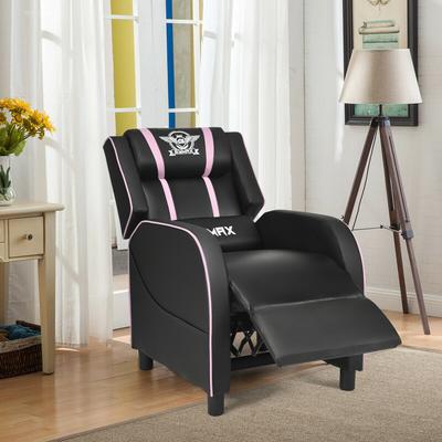 Gymax Massage Gaming Recliner Chair Racing Single Lounge Sofa Home - 25'' x 34'' x 41'' (L x W x H)