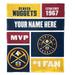 The Northwest Group Denver Nuggets 50'' x 60'' Colorblock Personalized Sherpa Throw