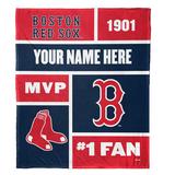 The Northwest Group Boston Red Sox 50'' x 60'' Colorblock Personalized Sherpa Throw