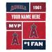 The Northwest Group Los Angeles Angels 50'' x 60'' Colorblock Personalized Silk Touch Throw