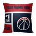 The Northwest Group Washington Wizards 18'' x Colorblock Personalized Throw Pillow