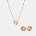 Coach Jewelry | Coach Open Circle Tea Rose Gold Earrings/Necklace | Color: Gold | Size: Necklace 16"-18"