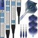 Unicorn Soft Tip Darts Set | Core XL T95 Series Style 2 | 95% Tungsten Barrels with Blue Accents | 22 g