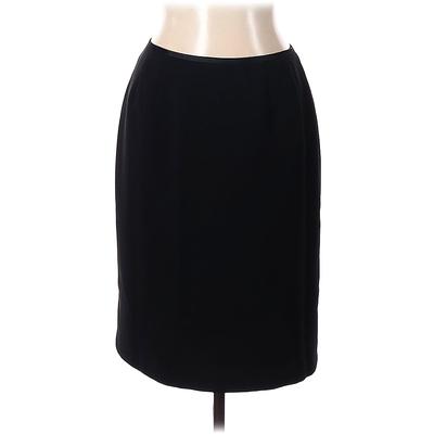 Le Suit Casual Skirt: Black Solid Bottoms - Women's Size 10 Petite