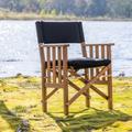 Teak Director's Chair II with Black Seat Cushions - Prime Teak by Whitecap Teak 61051