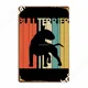 Plaques Métalliques Vintage Bull Terrier Dog 18 Signes Rétro pour Cinéma Salon Club Bar