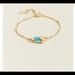 Michael Kors Jewelry | Gold-Tone & Turquoise Padlock Bracelet | Color: Blue/Gold | Size: 7”