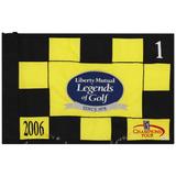 PGA TOUR Event-Used #1 Yellow and Black Pin Flag from The Legends of Golf Tournament on April 17th to 23rd 2006