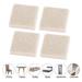 Bruce&Shark Felt Furniture Pads Protects Floor Surface Anti Skid Scratch Tabs | 0.4 H x 6 W x 5.2 D in | Wayfair H021-A001-Beige-4pcs~002WF