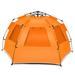 Costway 3-4 Person Tent 50+ Portable Sun Shelter Fiberglass in Orange | 52 H x 100 W x 50 D in | Wayfair GP11620OG