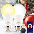 HVS Smart 9 Watt A19 LED Smart, Dimmable Light Bulb, Tunable E26Medium Standard Base in White | 4.72 H x 0.19 W in | Wayfair SYTA2C9-01-2P