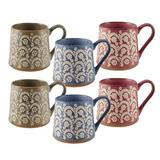 Pfaltzgraff Floral Mug, 18-Ounce, Multicolor Ceramic/Earthenware & Stoneware in Blue/Brown/Green | 4.13 H in | Wayfair 5282145