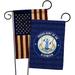 Breeze Decor Air Force Proud Aunt Airman 2-Sided Polyester 18 x 13 in. Garden Flag in Blue/White | 18.5 H x 13 W in | Wayfair