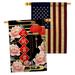 Breeze Decor Wealth Spring Festival 2-Sided Polyester 40 x 28 in. House Flag in Black/Pink/Red | 40 H x 28 W in | Wayfair