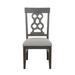 Red Barrel Studio® Solid Wood Side Chair in Gray Wood/Upholstered/Fabric in Brown/Gray | 39.75 H x 19.75 W x 24 D in | Wayfair