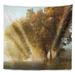 East Urban Home Polyester Rural Road Under Trees Tapestry w/ Hanging Accessories Included Polyester in Green | 50 H x 60 W in | Wayfair
