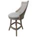 Red Barrel Studio® Kreena Swivel Counter, Bar & Extra Tall Stool Wood/Upholstered in Brown/Gray | 42 H x 19 W x 19 D in | Wayfair