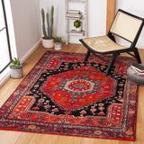 Black;red Square 6'7" Area Rug - Mistana™ Chavis Oriental Red/Black Area Rug 79.0 x 0.59 in black/blue/brown/gray/green/indigo/pink/red/yellow, | Wayfair