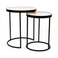 Latitude Run® Genuine Marble Frame Nesting Tables in Black/Gray/White | 18 H x 15 W x 15 D in | Wayfair 4124FB46F6A645A09190563BE5221600