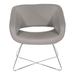 Lounge Chair - Orren Ellis Laurel 27.25" Lounge Chair Faux Leather in Gray | 31.75 H x 27.25 W x 27.5 D in | Wayfair