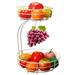 Prep & Savour 2 Tier Fruit Basket Bowl Holder w/ Banana Hanger, Detachable Fruit Organizerfor Countertop (Bronze) in Black | Wayfair