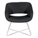 Lounge Chair - Orren Ellis Laurel 27.25" Lounge Chair Faux Leather in Black | 31.75 H x 27.25 W x 27.5 D in | Wayfair